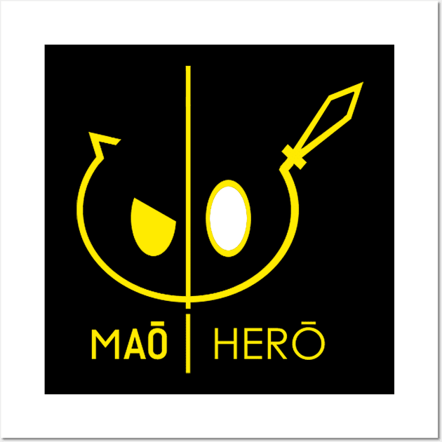 Maou | Hero Logo (Yellow) Wall Art by Maou.Hero